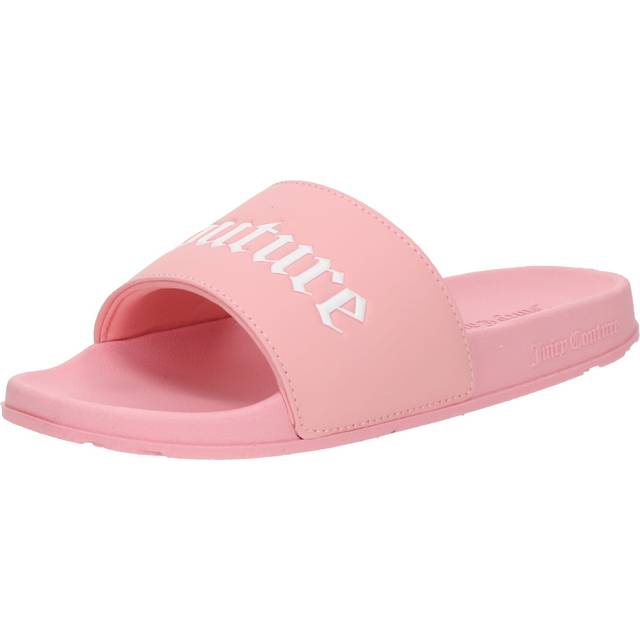 Juicy Couture Collegiate Embossed Pu Slider Sandals - Pink, Pink, Size 3, Women