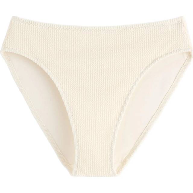 Lindex – Mixa och matcha – Hanna – Vit, krinklad b med hög midja-Vit/a