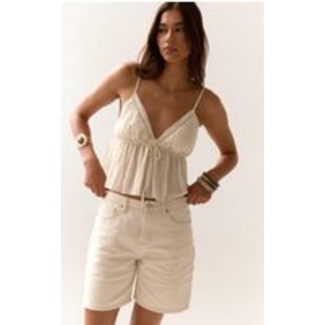 Butter Yellow Low Rise Denim Jorts, Butter Yellow - 16
