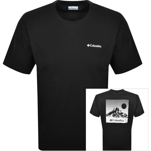 Columbia Black Butte Graphic T-Shirt (Black, Linear V - S) - Size S