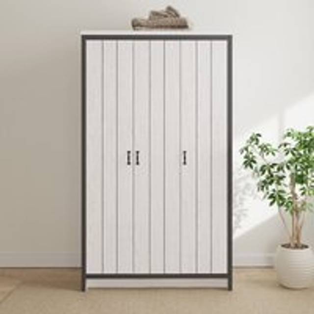 GFW Boston 3 Door White Oak Wardrobe