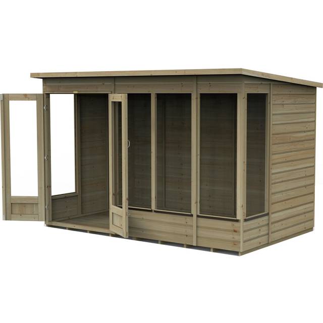 10' x 6' Forest Beckwood 25yr Guarantee Double Door Pent Summer House (3.11m x 2.05m)