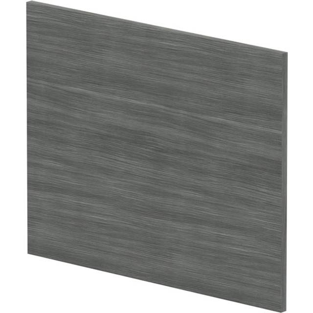 nuie Square Shower Bath End Panel - Anthracite Woodgrain, Grey