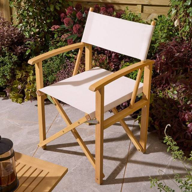 Rowlinson Ascot Folding Director's Chair - Natural, Brown