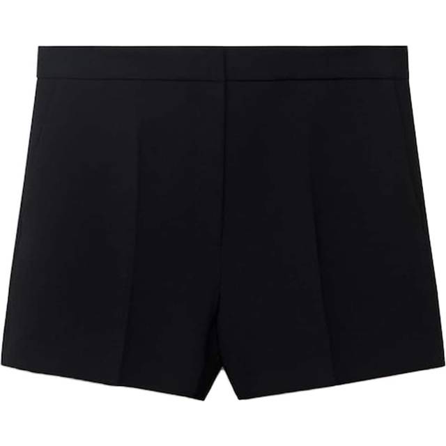 Straight mid-rise shorts black - Woman - 10 - MANGO - Black