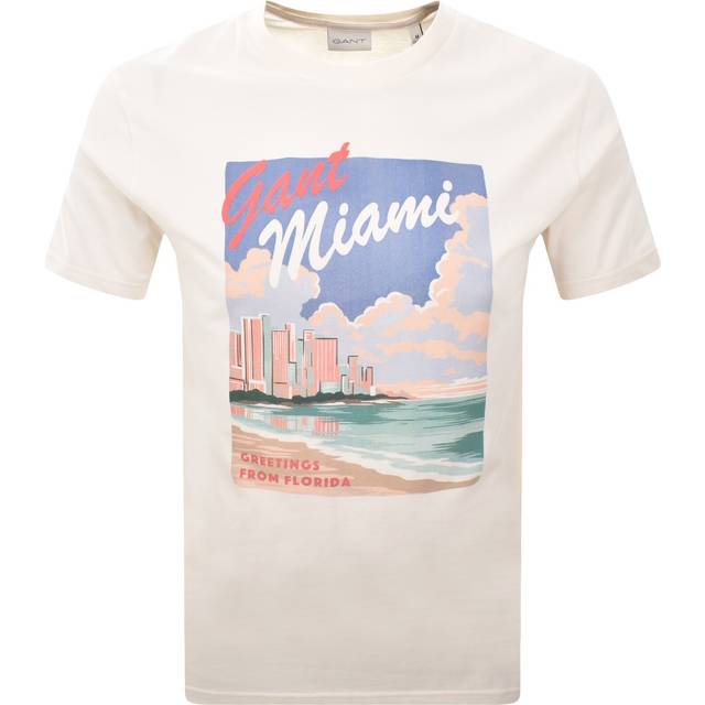 T-shirt coton Gant Graphic - Beige - L