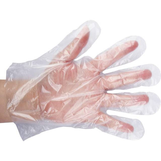 BYMORE 1200 Pcs Disposable Poly Plastic Gloves Bulk  BPA  Latex Free Clear Food Safe Gloves for Kitchen Food Prep Food Service