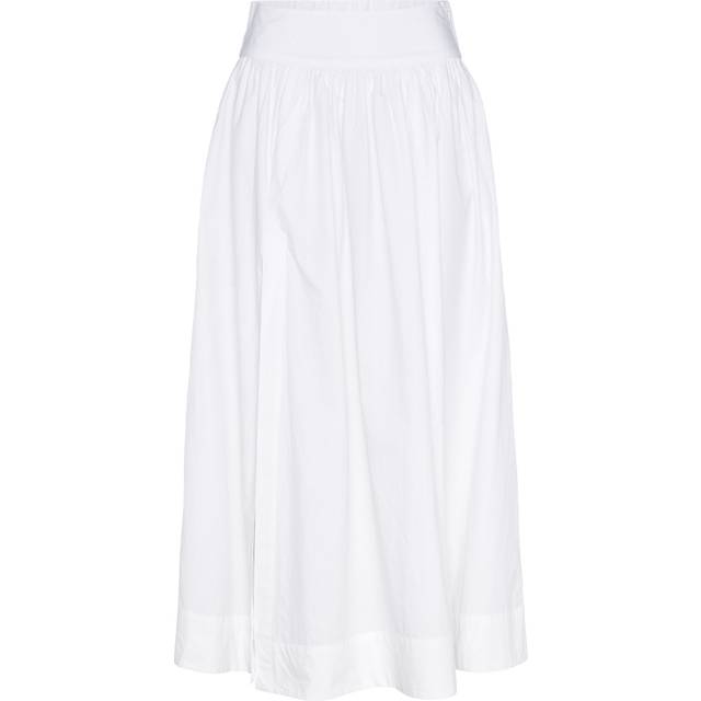 Gina Tricot Poplin Skirt Lange Nederdele - Hvid