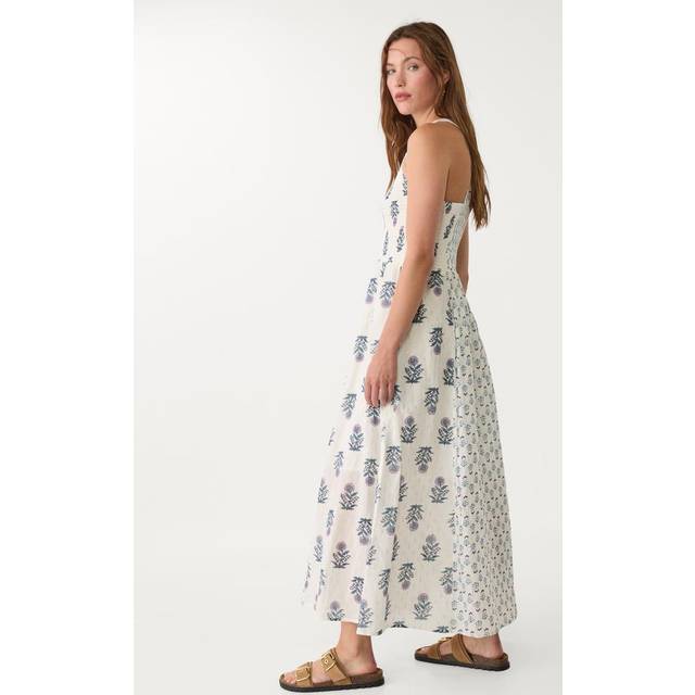 Stradivarius Printed midi dress Navy blue M