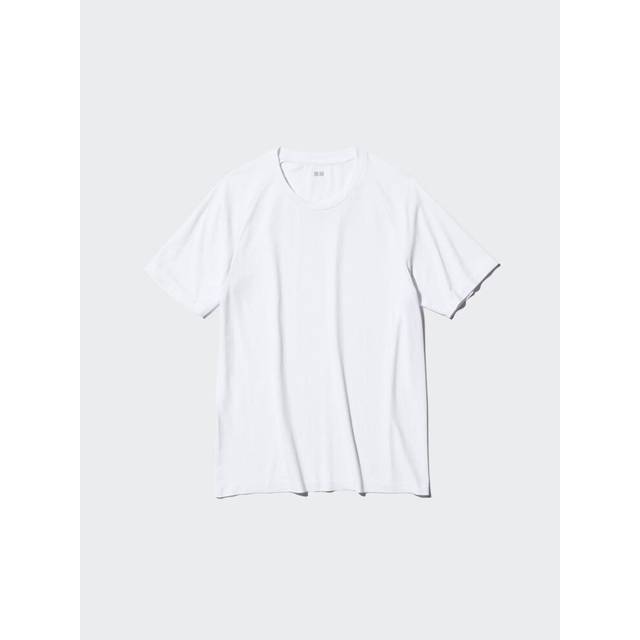 (00 WHITE/XS) Uniqlo Japan Dry Ex Crewneck Tee  Short Sleeve