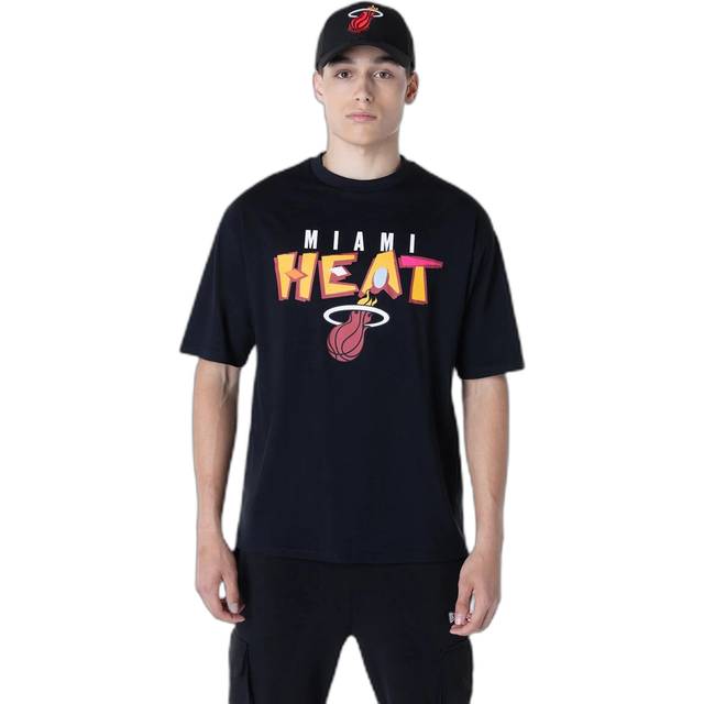 Oversized T-shirt Miami Heat Graphic - Noir