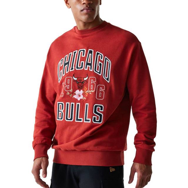 New Era Oversize NBA Pullover - FLORAL Chicago Bulls rot