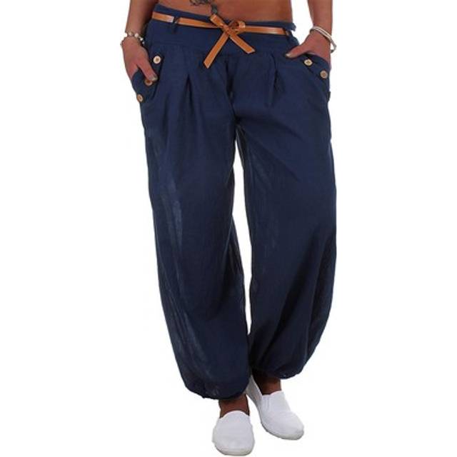 Plus size solid color harem long pants casual loose high2777
