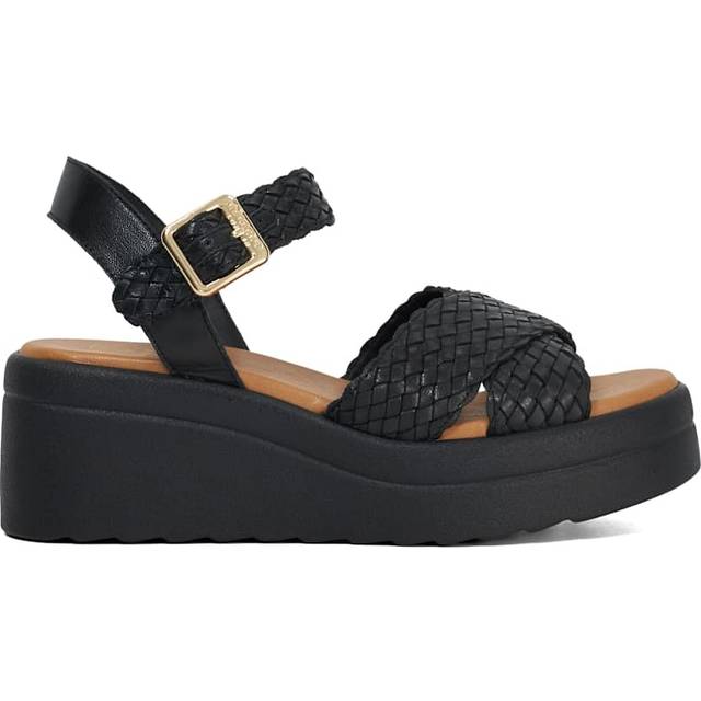 Dune Kinleys Woven Leather Flatform Heeled Sandals