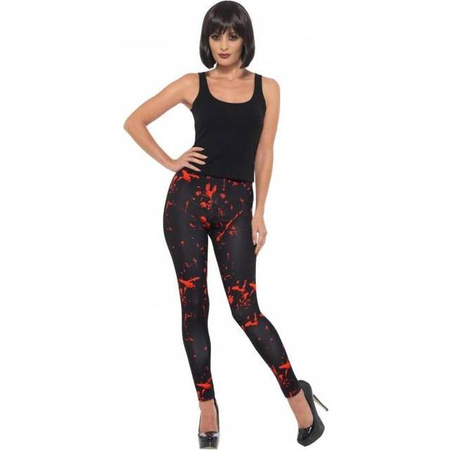 Smiffys Womens/Ladies Horror Costume Leggings One Size red/black