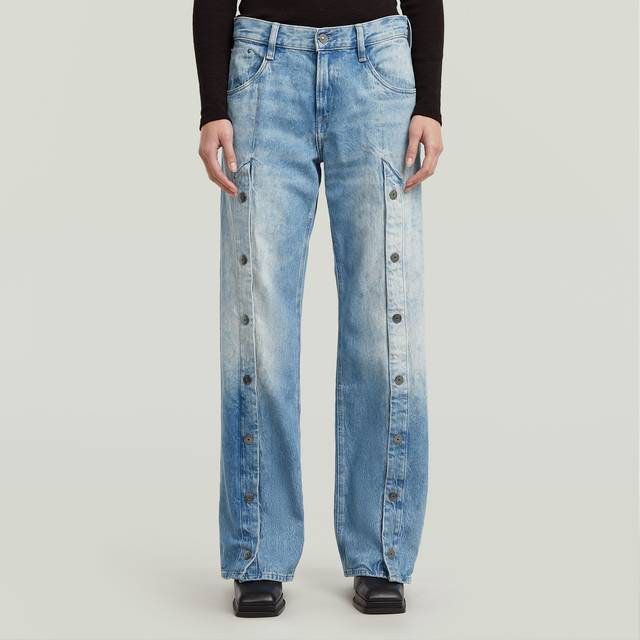 Judee Snaps Loose Jeans - Medium blue - Women - 28-30
