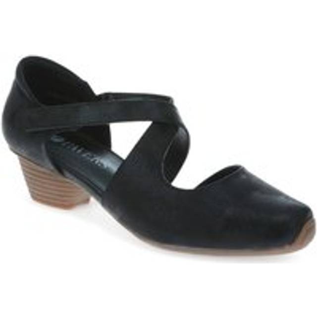 Low-Heeled Court Shoes - Black - 4