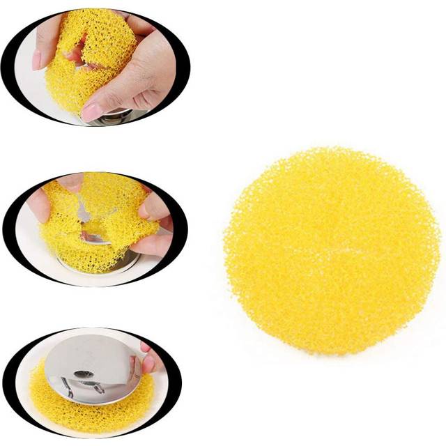 FATHER.SON Drain Hair Catcher  Sink Strainer Protector Stopper for Pop Up Drains Bathtub Washing Basin  Anti Clogging Sponge Catch All The Odds and En