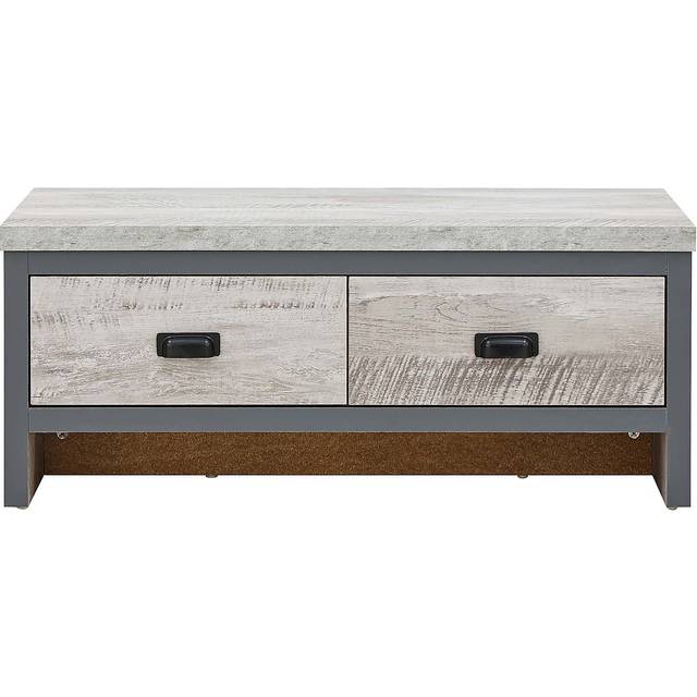Boston 2 Drawer Coffee Table, Grey