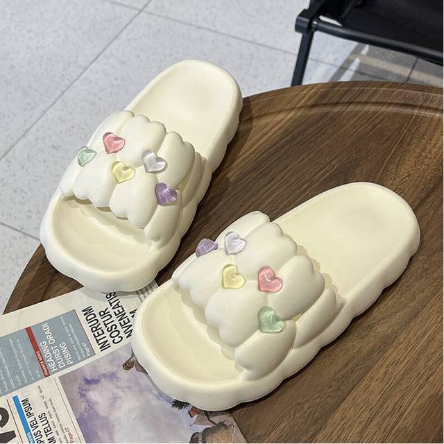 (White, 3839) Comfy Stylish And Womens Slippers With A Chunky Sole For Everyday Wear And Relaxation
