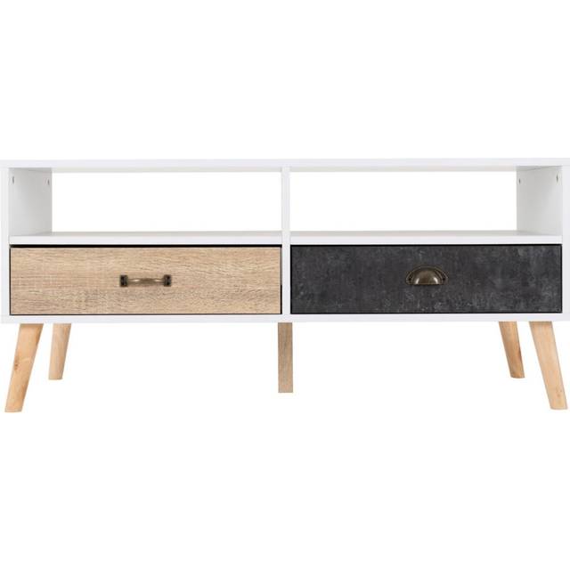 Arjuna Coffee Table - White (49cm H X 110cm W X 55cm D)