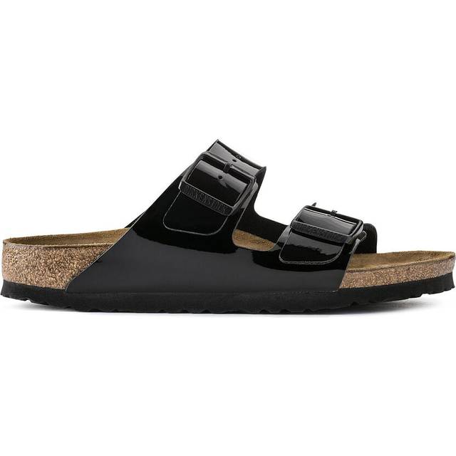 Birkenstock – Arizona Birko-Flor – Svarta lackade sandaler-Svart/a