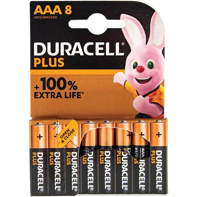 Duracell plus aaa batteries, pack of 8
