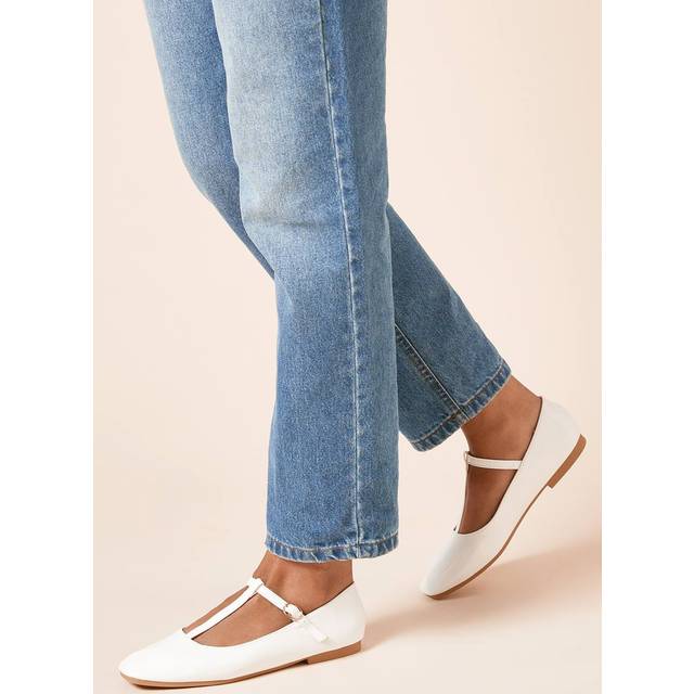 Dorothy perkins white ballet pumps womens casual flats