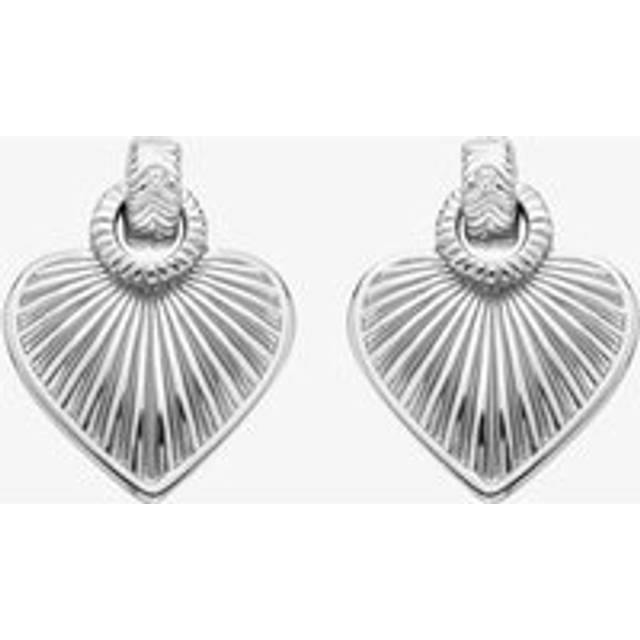 Hot Diamonds Essence Heart Stud Earrings, Multi, Women - Print