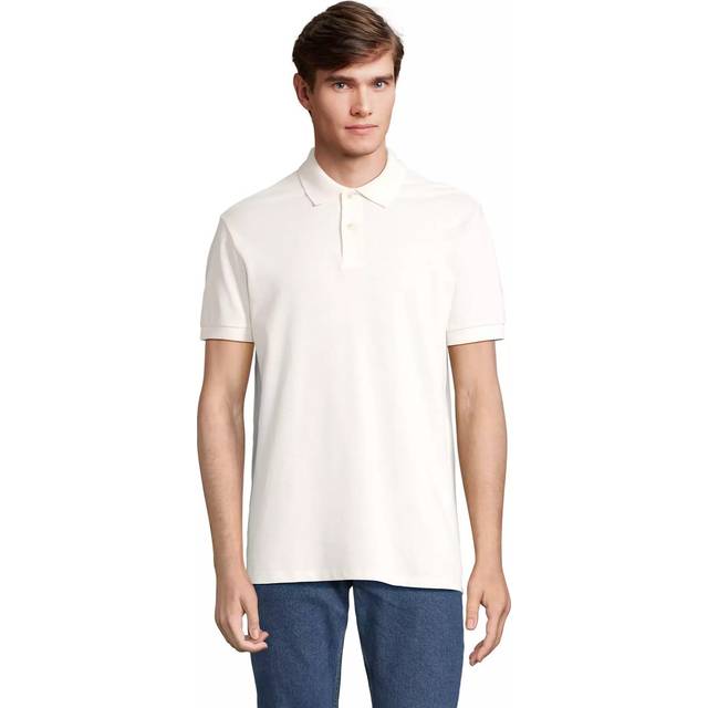 (XL, Off White) SOLS Unisex Adult Pacific Pique Twin Needle Stitch Polo Shirt