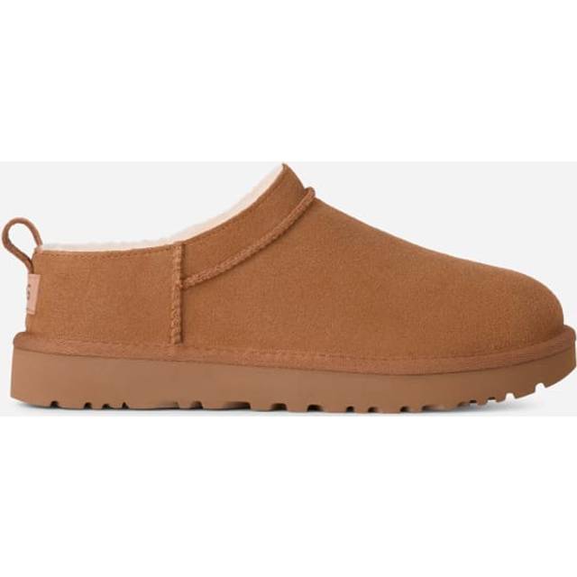 UGG for woman. 1173891 Classic Micro brown ankle boots (38), Leather, Flat, None, Casual