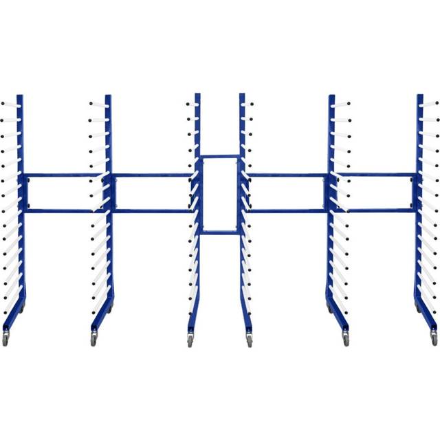 Monstershop Combi Spray Drying Rack Trolley x 3 & 2 Connectors, Blue