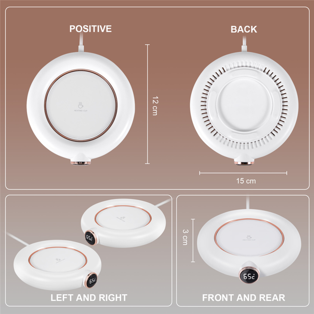 , Smart Mug Warmer Heating Coffee Cup for Tea Warming, Candle Plate Heater White