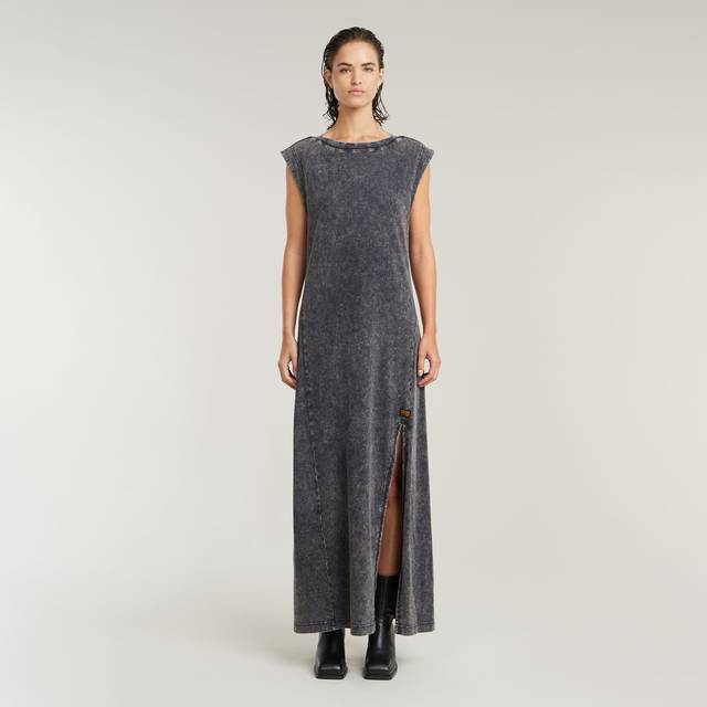 Overdyed Maxi Tank Dress - Grey - Women