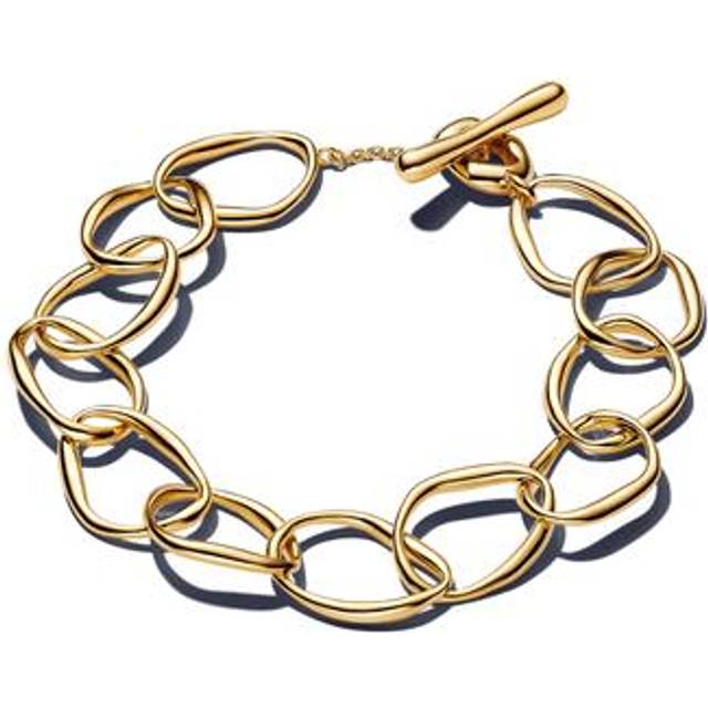 Pandora Bracelets - Organically Shaped Link Bracelet - gold - Bracelets for ladies - 22