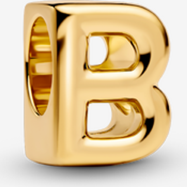 Pandora Gold Letter B Alphabet Charm