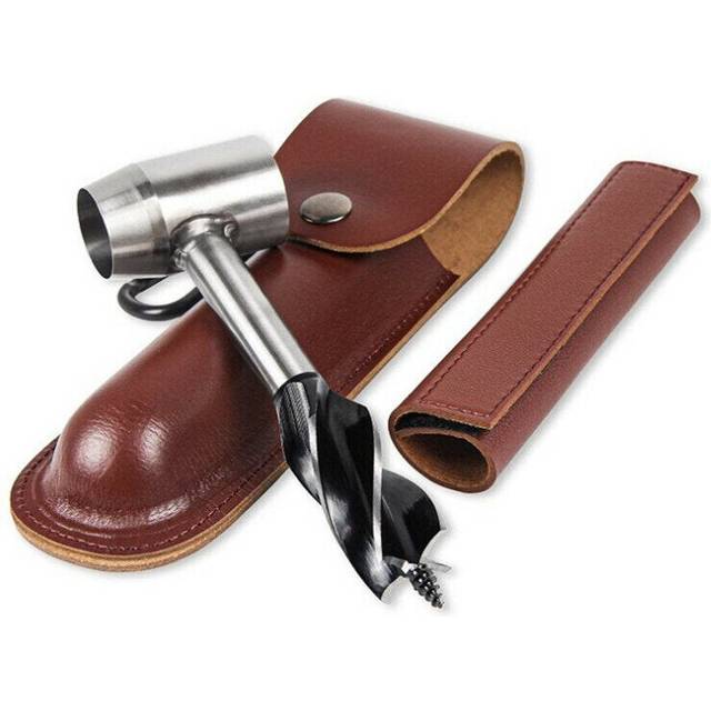 Survival Settlers Tool Bushcraft Hand Auger Wrench Wood Auger Drill Bit Manual Auger for Bushcraft Backpack and Camping