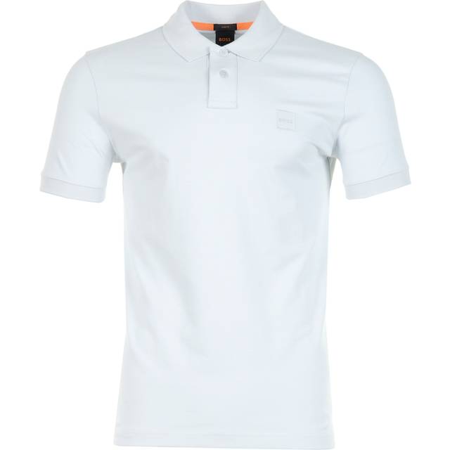 BOSS Passenger Slim Fit Tonal Patch Logo Polo Shirt - Grey, Grey, Size S, Men
