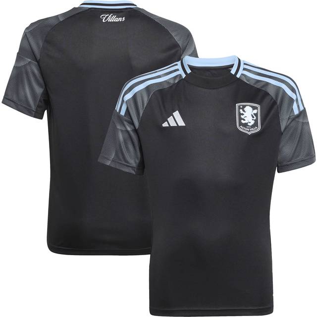 adidas Aston Villa FC 2025/26 Away Shirt Junior - Black - Kids - 13-14Y