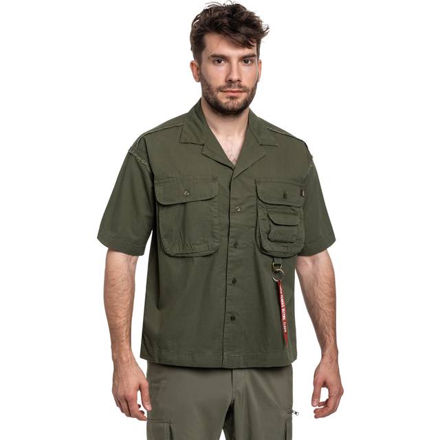 Alpha Industries Aloha Safari Short Sleeve Shirt - Dark Olive