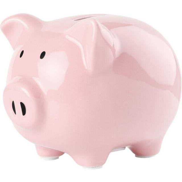 SOBEIT Piggy Bank for Kids Girls Boys  Glazed Ceramic Piggy Bank  Cute