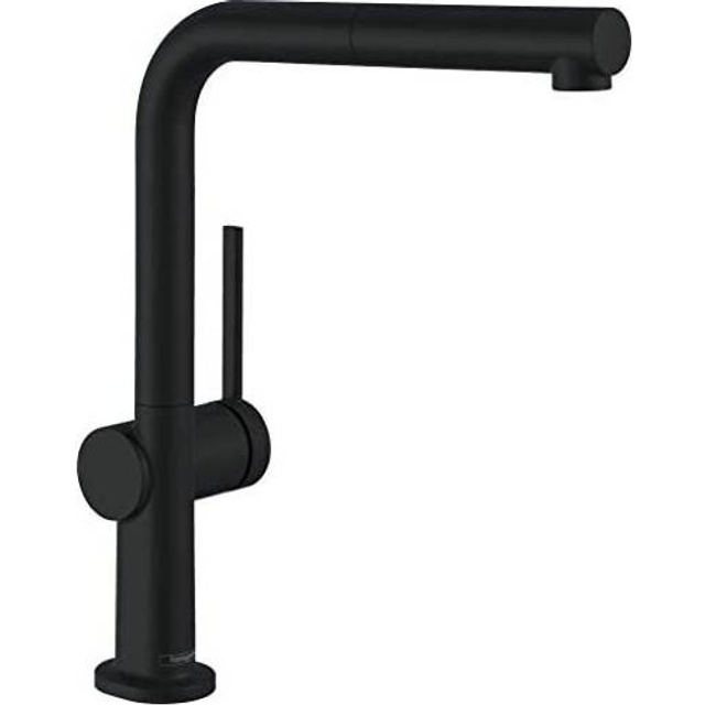 Hansgrohe Talis M54 270 1 Jet Matt Black Pullout L Spout Kitchen Mixer