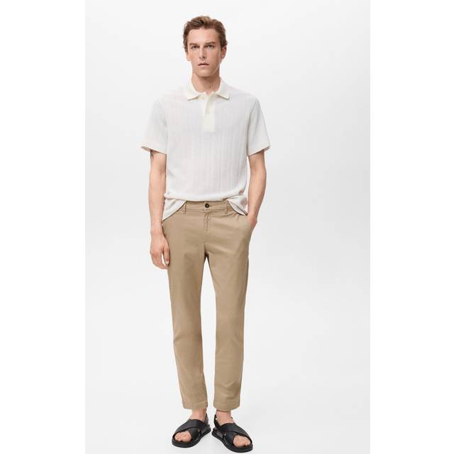 Mango Prato Cotton Blend Trousers