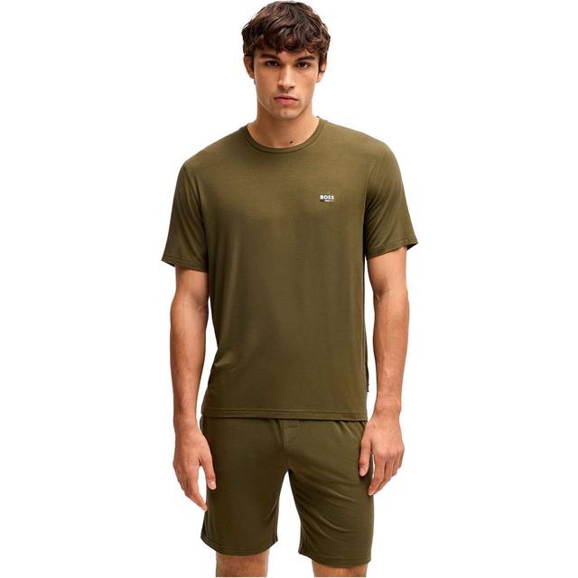 BOSS for man. 50540627 Bamboo stretch knitted pyjamas green (XL), Homewear, Cotton, Short sleeve