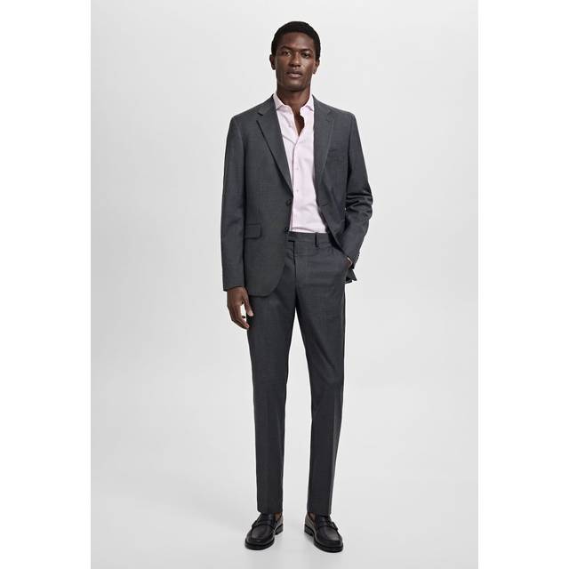 100% cotton slim-fit suit shirt light pink - Man - XXL - MANGO MAN - Light Pink