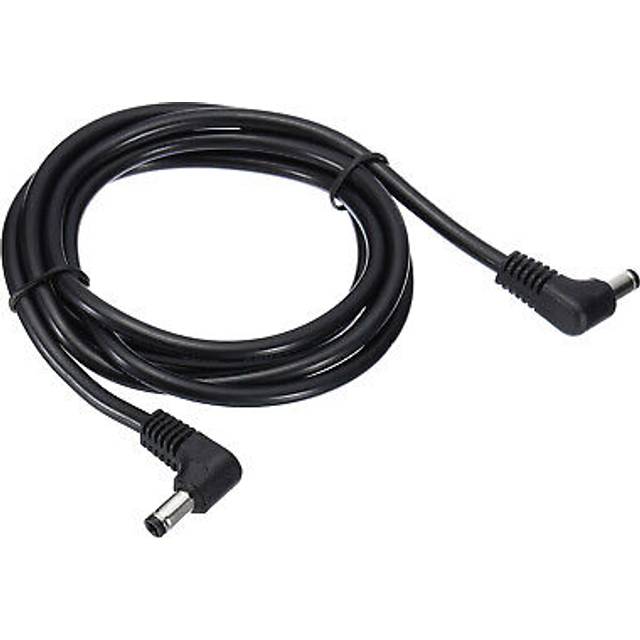 5ft Male To Male 5.5 X 2.5mm 90 Degree 18awg Dc Power Extension Cable Black