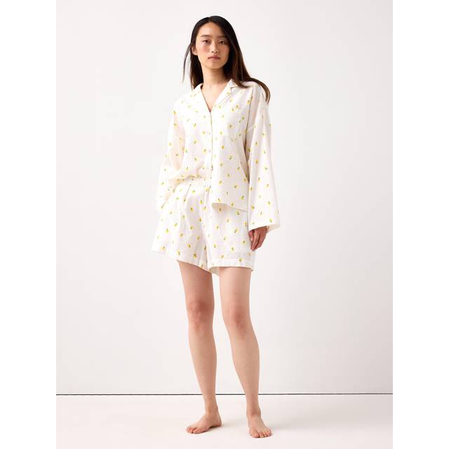 LINDEX Pyjama Shorts Seersucker |Vit |XXL