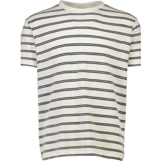 LINDBERGH Striped Structured O-Neck Tee S/S |Beige |M