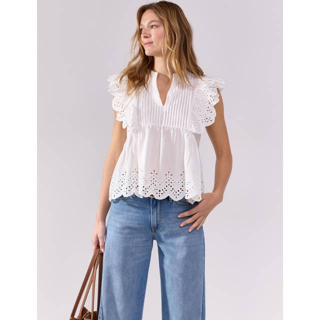 LINDEX Blouse Toulouse |Vit |XS