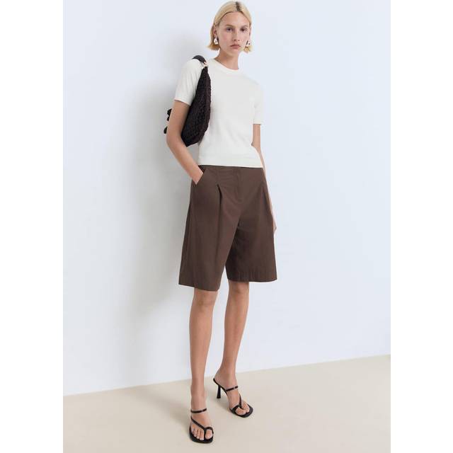 Short-sleeved fine-knit sweater ecru - Woman - 2XL - MANGO - Ecru
